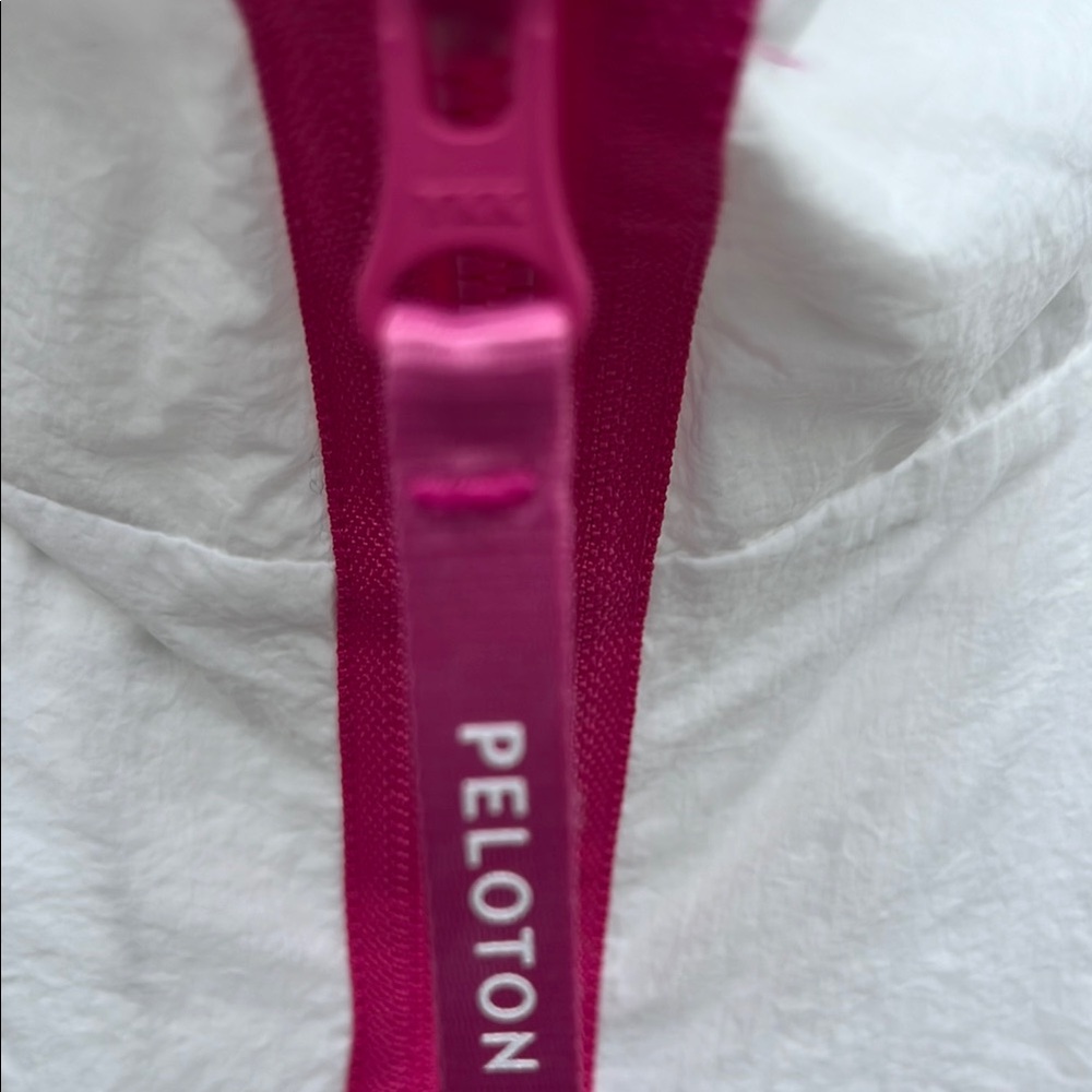 Peloton Navy and White Jacket with Pink Zipper - Picture 3 of 6
